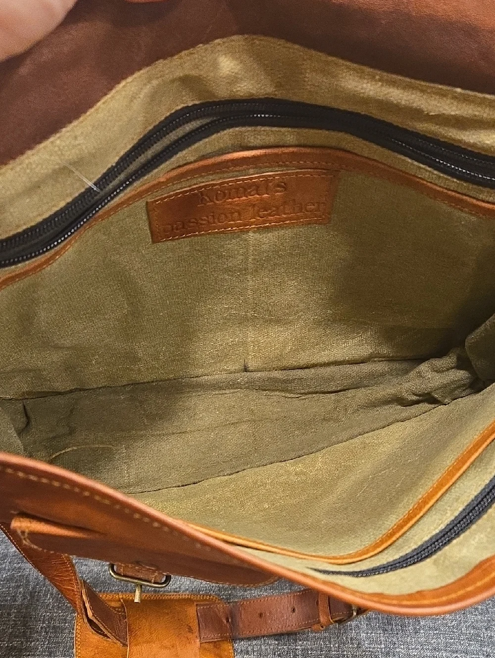 Komal's Passion Distressed Leather Messenger Bag